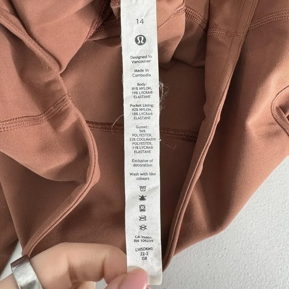 Lululemon‎ Groove Super-High-Rise Flared Pants Womens 14 Roasted Brown Nulu Yoga